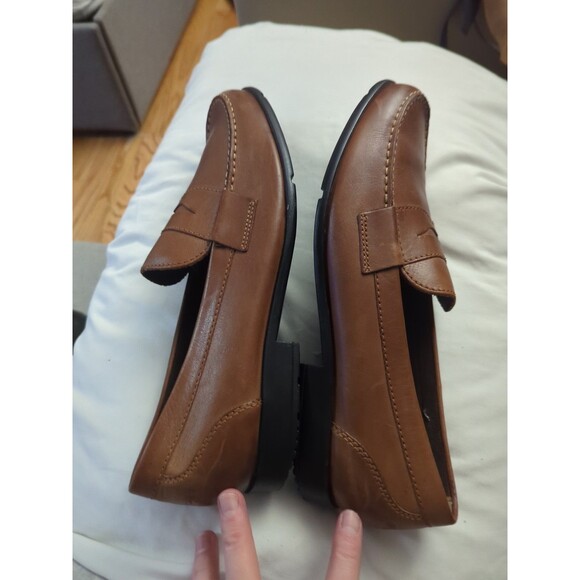 ROCKPORT SHOES MENS SIZE 12 BROWN LEATHER SLIP ON WALKABILITY TrueTech - Picture 6 of 9